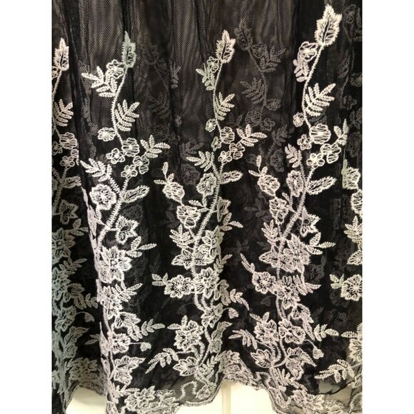 Gypsy Junkies Sheer Skirt Womens S Floral Embroidery Mesh Sheer Boho Festival - Picture 2 of 10